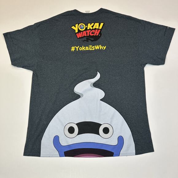 Yo-Kai Watch Shirt Mens 2XL XXL Gray Whisper Nintendo 3DS Anime Yokai Tee - Picture 2 of 11